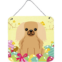 "Caroline's Treasures Easter Eggs Pekingnese Fawn Sable Metal Print, 6 x 6, Multicolor"