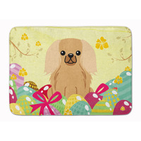 "Caroline's Treasures Easter Eggs Pekingnese Fawn Sable Machine Washable Memory Foam Mat doormats, Multicolor"