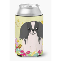 "Caroline's Treasures Easter Eggs Pekingnese black White Can or Bottle Hugger, Can Hugger, Multicolor"