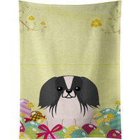 "Caroline's Treasures Easter Eggs Pekingese Black White Kitchen Towel, Multicolor, 25"" x 15"""