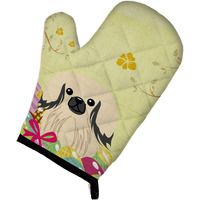 "Caroline's Treasures BB6106OVMT Easter Eggs Pekingese Cream Oven Mitt, Multicolor, 12"" x 8.5"""