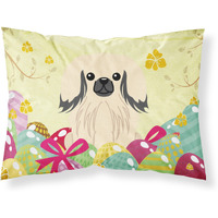 Easter Eggs Pekingnese Cream Fabric Standard Pillowcase