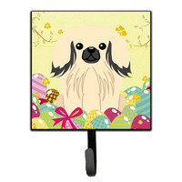 "Caroline's Treasures Easter Eggs Pekingnese Cream Wall Hook, Small, Multicolor"