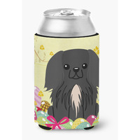 "Caroline's Treasures Easter Eggs Pekingnese black Can or Bottle Hugger, Can Hugger, Multicolor"