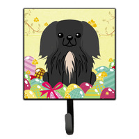 "Caroline's Treasures Easter Eggs Pekingnese Black Wall Hook, Small, Multicolor"