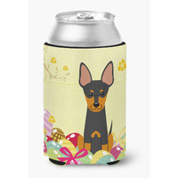 "Caroline's Treasures Easter Eggs English Toy Terrier Can or Bottle Hugger, Can Hugger, Multicolor"