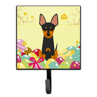 "Caroline's Treasures Easter Eggs English Toy Terrier Wall Hook, Small, Multicolor"