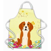 "Caroline's Treasures Easter Eggs English Foxhound Apron, Large, Multicolor"