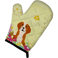 "Caroline's Treasures Easter Eggs English Foxhound Oven Mitt, Multicolor, 12"" x 8.5"""