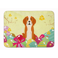 "Caroline's Treasures Easter Eggs English Foxhound Machine Washable Memory Foam Mat doormats, Multicolor"