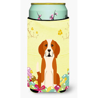 "Caroline's Treasures Easter Eggs English Foxhound Tall Boy Beverage Insulator Hugger, Multicolor"