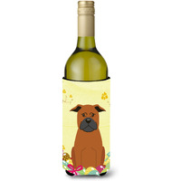 "Caroline's Treasures BB6111LITERK Easter Chinese Chongqing Dog Wine Bottle Beverage Insulator Hugger, 750ml, Multicolor"