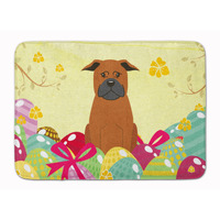 "Caroline's Treasures Easter Eggs Chinese Chongqing Dog Machine Washable Memory Foam Mat doormats, Multicolor"