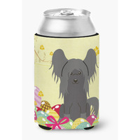 "Caroline's Treasures Easter Eggs Chinese Crested black Can or Bottle Hugger, Can Hugger, Multicolor"