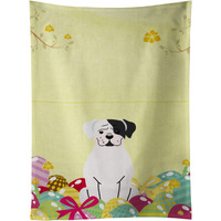 "Caroline's Treasures Easter Eggs White Boxer Cooper Kitchen Towel, Multicolor, 25"" x 15"""