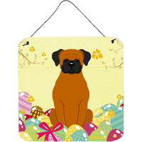 "Caroline's Treasures Easter Eggs Fawn Boxer Metal Print, 6 x 6, Multicolor"