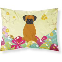Easter Eggs Fawn Boxer Fabric Standard Pillowcase
