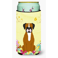 "Caroline's Treasures Easter Eggs Flashy Fawn Boxer Tall Boy Beverage Insulator Hugger, Multicolor"