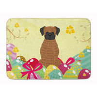 "Caroline's Treasures Easter Eggs Brindle Boxer Machine Washable Memory Foam Mat doormats, Multicolor"