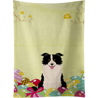 "Caroline's Treasures Easter Eggs Border Collie Black White Kitchen Towel, Multicolor, 25"" x 15"""