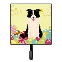 "Caroline's Treasures Easter Eggs Border Collie Black White Wall Hook, Small, Multicolor"
