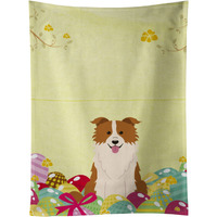 "Caroline's Treasures Easter Eggs Border Collie Red White Kitchen Towel, Multicolor, 25"" x 15"""
