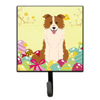 "Caroline's Treasures Easter Eggs Border Collie Red White Wall Hook, Small, Multicolor"