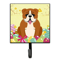 "Caroline's Treasures Easter Eggs English Bulldog Red White Wall Hook, Small, Multicolor"