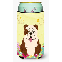 "Caroline's Treasures Easter English Bulldog Brindle Tall Boy Beverage Insulator Hugger, Multicolor"