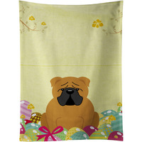 "Caroline's Treasures Easter Eggs English Bulldog Red Kitchen Towel, Multicolor, 25"" x 15"""