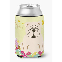 "Caroline's Treasures Easter Eggs English Bulldog White Can or Bottle Hugger, Can Hugger, Multicolor"