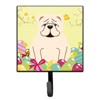 "Caroline's Treasures Easter Eggs English Bulldog White Wall Hook, Small, Multicolor"