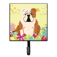 "Caroline's Treasures Easter Eggs English Bulldog Fawn White Wall Hook, Small, Multicolor"