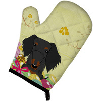 "Caroline's Treasures Easter Eggs Wire Haired Dachshund Black Tan Oven Mitt, Multicolor, 12"" x 8.5"""