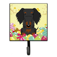 "Caroline's Treasures Eggs Easter Wire Haired Dachshund Black Tan Wall Hook, Small, Multicolor"