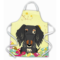 "Caroline's Treasures Easter Eggs Wire Haired Dachshund Dapple Apron, Large, Multicolor"