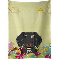 "Caroline's Treasures Easter Eggs Wire Haired Dachshund Dapple Kitchen Towel, Multicolor, 25"" x 15"""