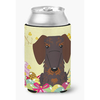 "Caroline's Treasures Easter Eggs Wire Haired Dachshund Chocolate Can or Bottle Hugger, Can Hugger, Multicolor"
