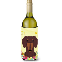 "Caroline's Treasures BB6131LITERK Easter Eggs Dachshund Chocolate Wine Bottle Beverage Insulator Hugger, 750ml, Multicolor"