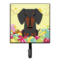 "Caroline's Treasures Easter Eggs Dachshund Black Tan Wall Hook, Small, Multicolor"