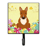 "Caroline's Treasures Easter Eggs Bull Terrier Red Wall Hook, Small, Multicolor"