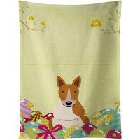 "Caroline's Treasures Easter Eggs Bull Terrier Red White Kitchen Towel, Multicolor, 25"" x 15"""