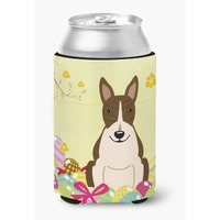 "Caroline's Treasures Easter Eggs Bull Terrier Dark Brindle Can or Bottle Hugger, Can Hugger, Multicolor"