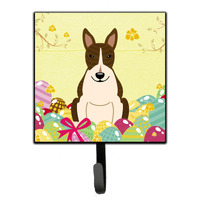 "Caroline's Treasures Easter Eggs Bull Terrier Dark Brindle Wall Hook, Small, Multicolor"