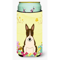 "Caroline's Treasures Easter Bull Terrier Dark Brindle Tall Boy Beverage Insulator Hugger, Multicolor"