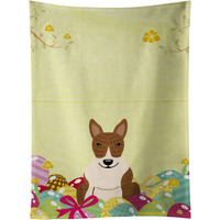 "Caroline's Treasures Easter Eggs Bull Terrier Brindle Kitchen Towel, Multicolor, 25"" x 15"""