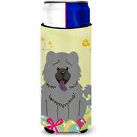 "Caroline's Treasures Easter Eggs Chow Blue Michelob Ultra Hugger For Slim Cans, Slim Can, Multicolor"