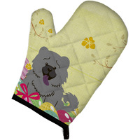 "Caroline's Treasures Easter Eggs Chow Chow Blue Oven Mitt, Multicolor, 12"" x 8.5"""