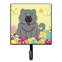 "Caroline's Treasures Easter Eggs Chow Blue Wall Hook, Small, Multicolor"