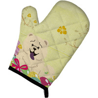 "Caroline's Treasures Easter Eggs Chow Chow White Oven Mitt, Multicolor, 12"" x 8.5"""